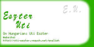 eszter uti business card